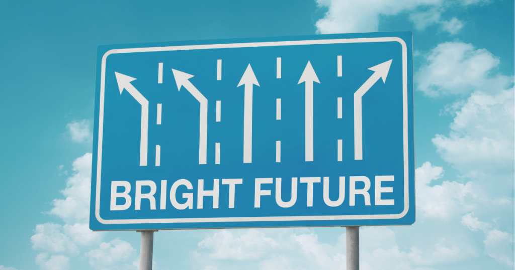 Bright Future(明るい未来)の道路標識