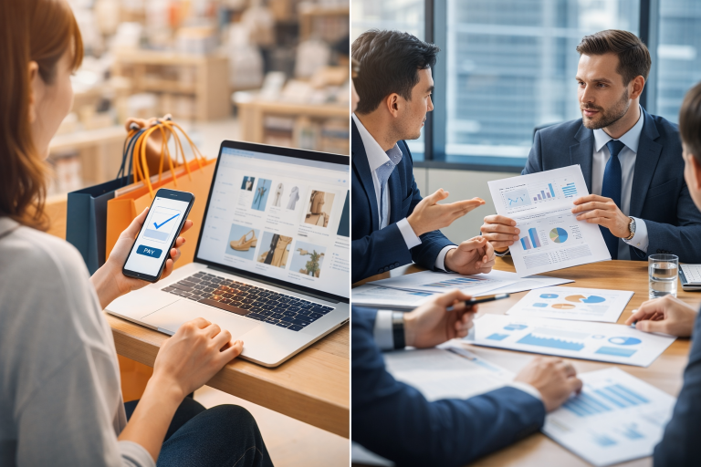 消費者とビジネスの対比