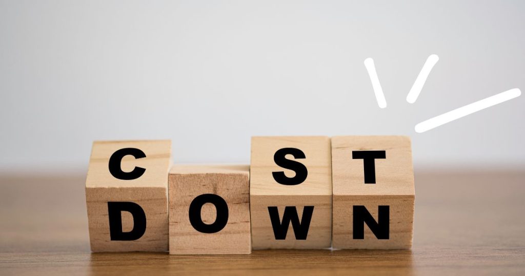 費用を抑えるメッセージ